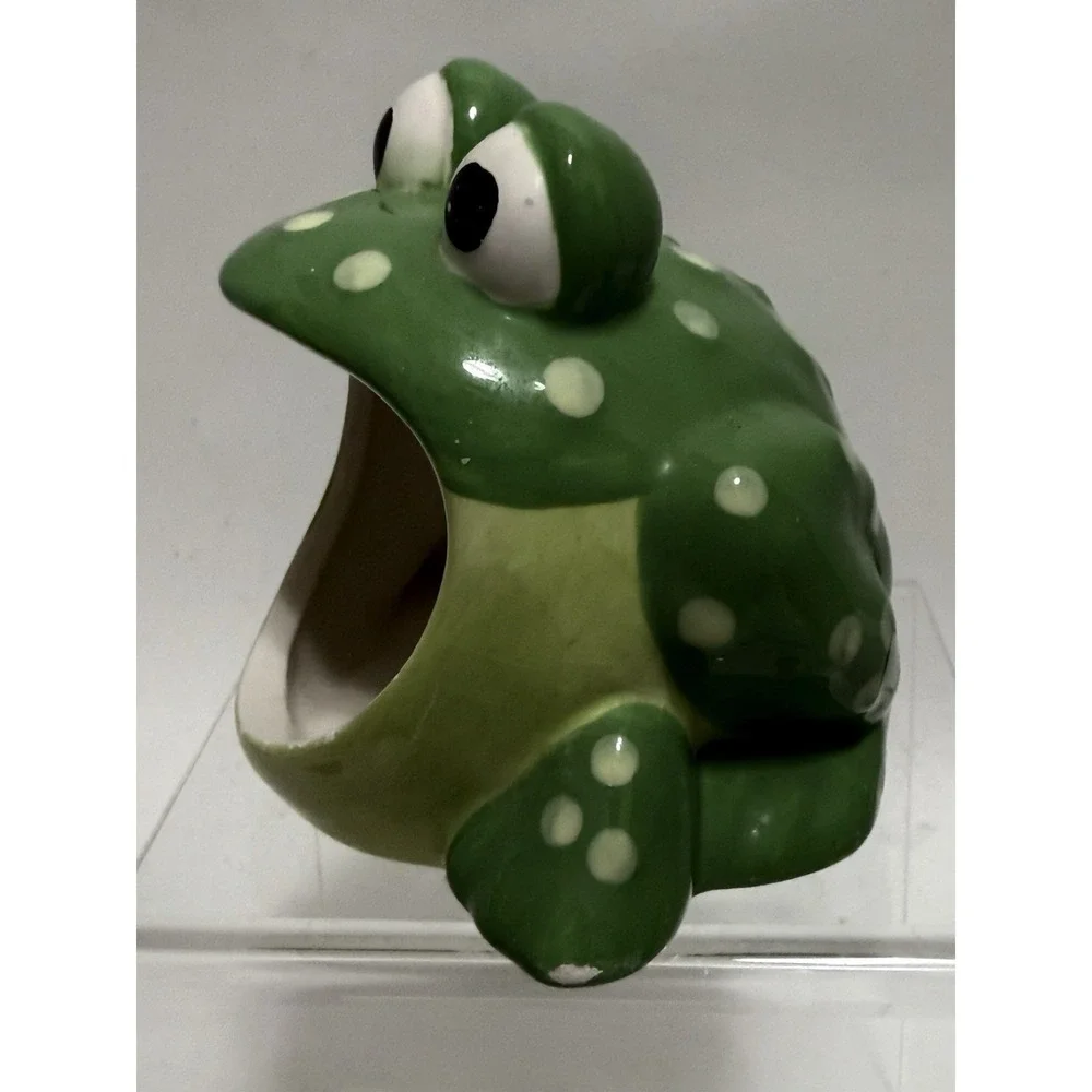 VTG 2001 Ceramic Frog Sponge Holder Boston Warehouse Trading Corp